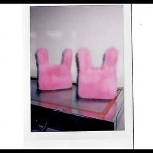 Zizi Donohoe pink mini mink bag